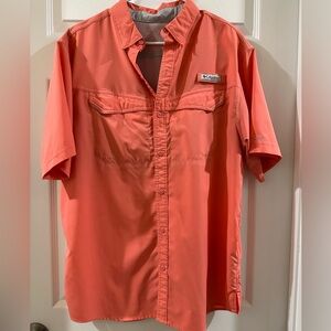 Orange Columbia fishing shirt